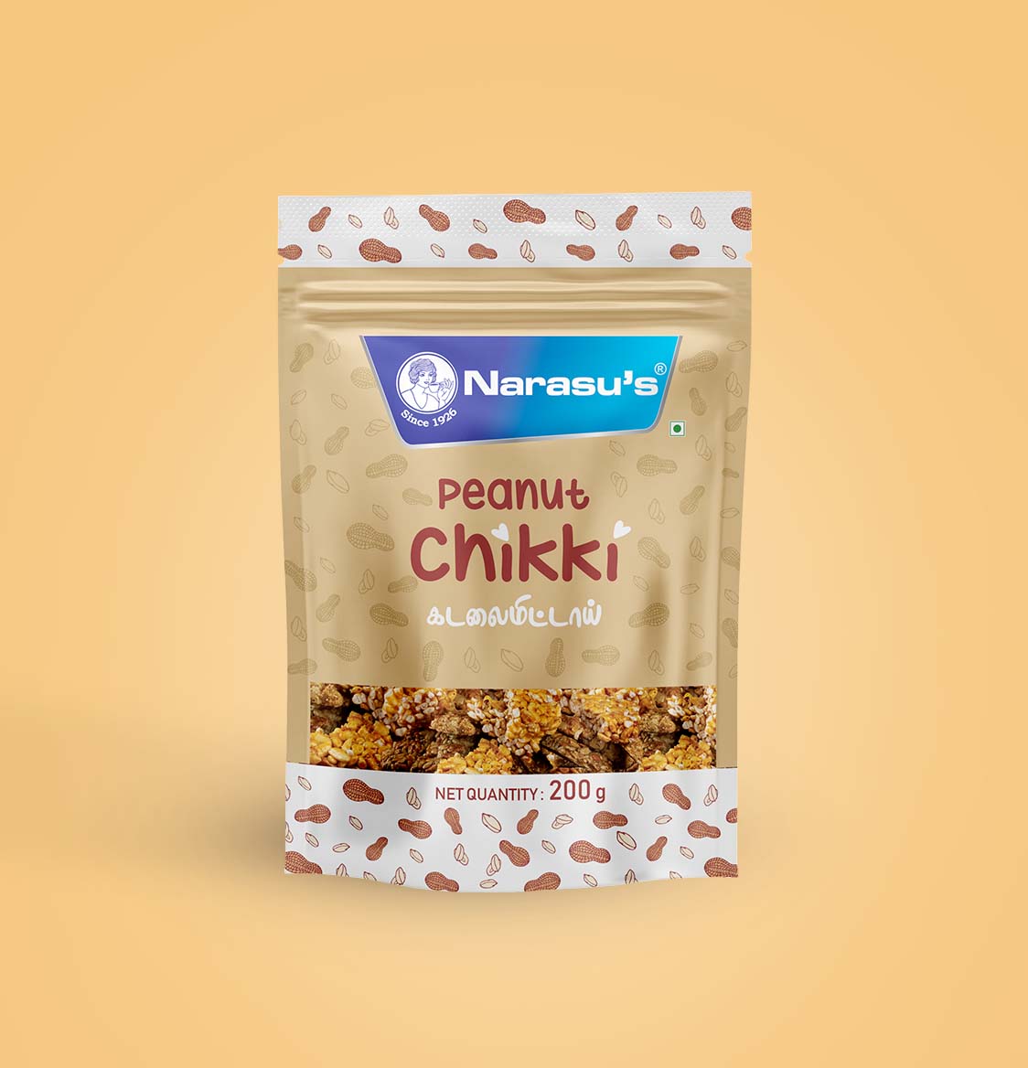 peanut chikki pouch